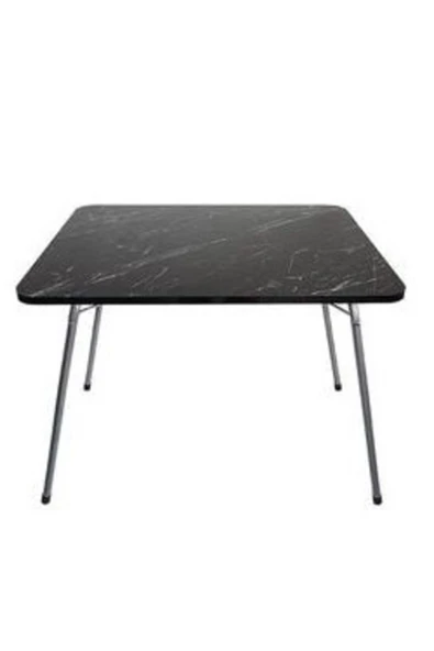 Mocca Style 60x80 Siyah Granit Desenli Katlanır Masa + 4 Adet Yeşil Kamp Sandalyesi Katlanır Sandalye - Resim 2