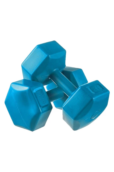 Dambılcım Açık Mavi 3 KG x 2 Adet 6 KG Dambıl Seti 6 KG Dumbell Set