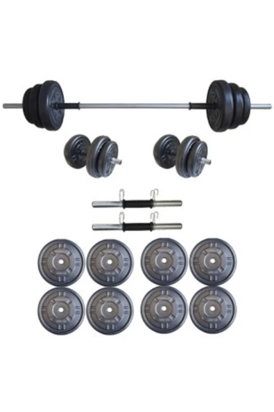 Dambılcım Platinum 25 kg Halter Seti 25 kg Dambıl Seti Ağırlık Seti Vücut Geliştirme Aleti