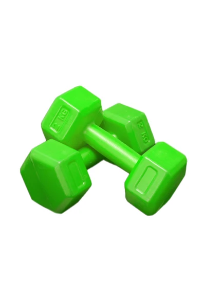 Dambılcım YEŞİL 2 KG x 2 Adet Toplam 4 KG Dambıl Seti 4 KG Dumbell Set