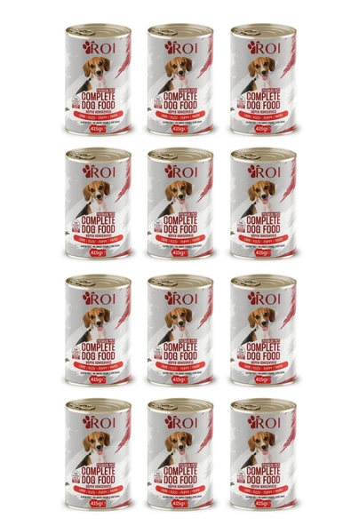 Roi Yüksek Proteinli Kuzu Etli Yaş Konserve Yavru Köpek Maması 415 gr x 12 Adet - 2