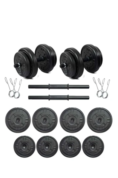 Dambılcım Mocca Style 32 Kg Ağırlık Seti Dambıl , Vücut Geliştirme Aleti ,Halter Seti (30 KG Plaka Ağırlığı) - 2