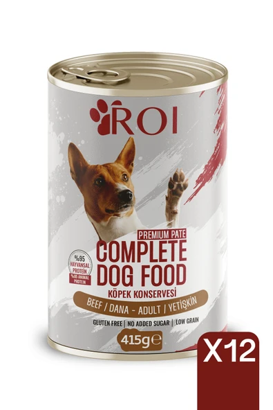 Roi Dana Etli Yüksek Proteinli Yetişkin Köpek Konservesi 415 Gr x 12 Adet