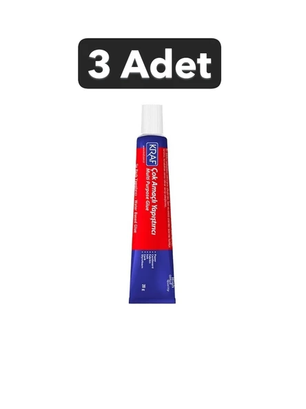 Kraf (3 ADET) Çok Amaçlı Sıvı Yapıştırıcı 20 Gr (800G)