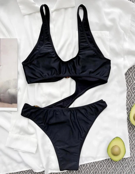 Halka aksesuarlı cut out mayo DB200781MA - 9