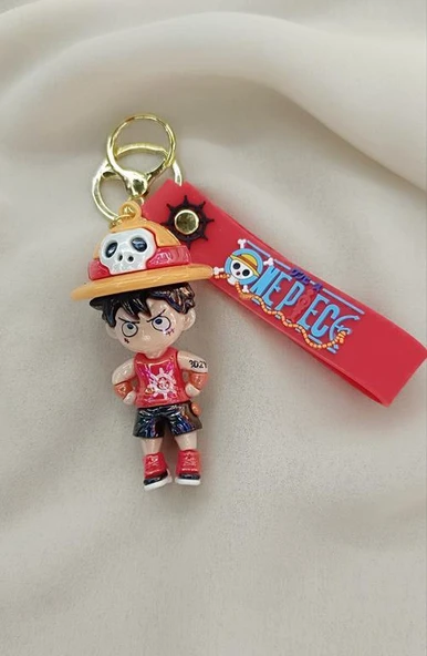 Anahtarlık Anime One Piece Luffy Slikon Lüks Anahtarlık Çizgi Film Çanta Cüzdan Süsü Figür