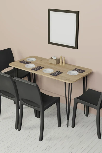Feza Yemek Masası 60x120 Yemek Masası, Çalışma Masası, Bilgisayar Masası - 2