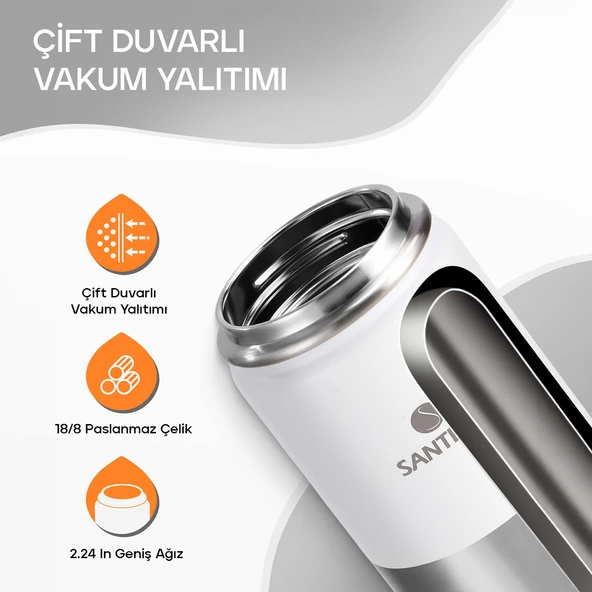 Santeco Ktwo Sporcu Termosu 500 Ml-Beyaz - 9