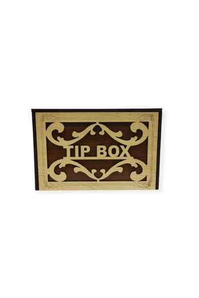 Ahşap Tip Box Bahşiş Kutusu Anahtarlı Tip Box Kutusu Ahşap Kumbara - 5