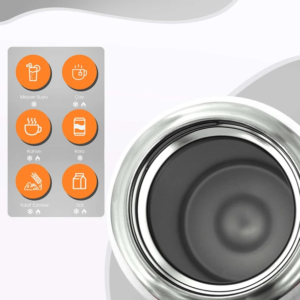 Santeco Ktwo Sporcu Termosu 500 Ml-Beyaz - 11