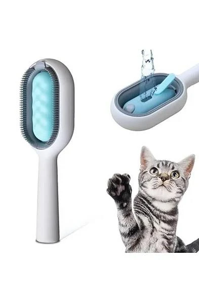 Süslüpati Kedi Köpek Tüy Alma Toplama Tarağı Sıcak Su Torbalı Mavi - 6