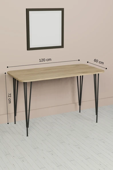 Feza Yemek Masası 60x120 Yemek Masası, Çalışma Masası, Bilgisayar Masası - 3