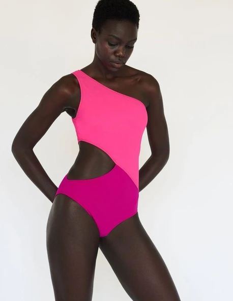 TEK OMUZLU ASİMETRİK MAYO DB20020M - 2