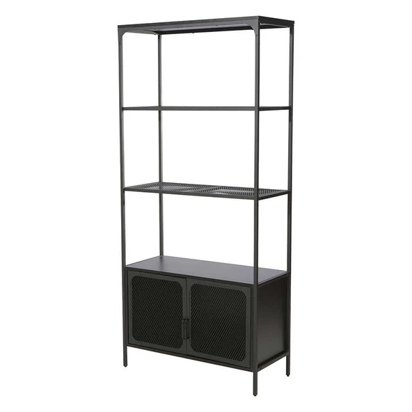 Adore Gaming Cage Metal Kitaplık - Siyah 80x177x36 cm - 2