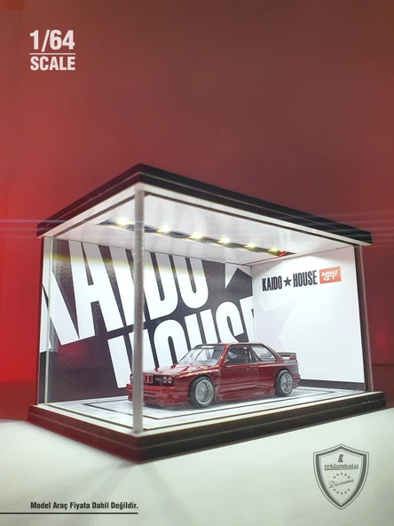 Kaido House Diecast Led Işıklı Akrilik Korumalı Stand/Diorama 1:64 Ölçek