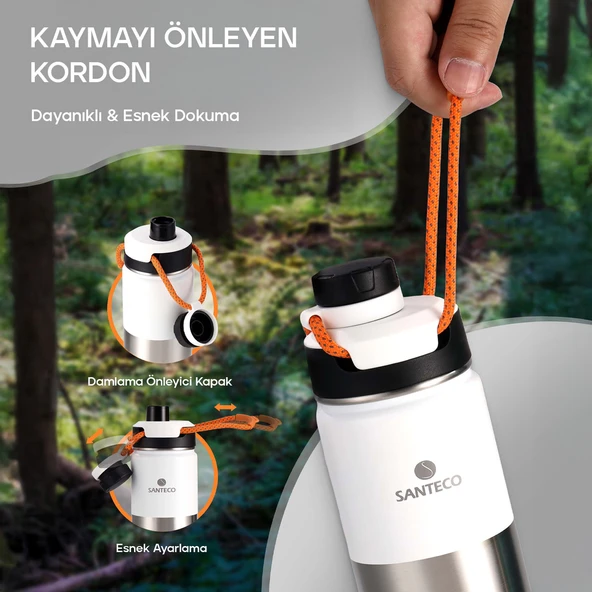 Santeco Ktwo Sporcu Termosu 500 Ml-Beyaz - 10