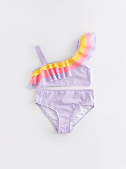 Renkli volanlı kız çocuk bikini takım DB200617BT - 7