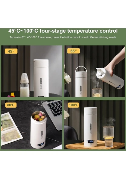 Cbtx 300w 500ml Elektrikli Isıtma Su Kupası Akıllı Kaynatma Su Isıtıcı Sıcaklık Kontrolü Ket İkindi, Özellik: Sus316 Ab Fiş - Resim 5