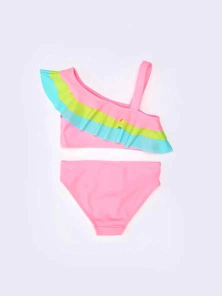 Renkli volanlı kız çocuk bikini takım DB200617BT - 5