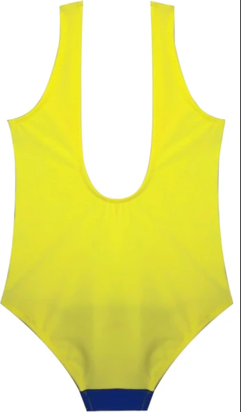 SARI BLOKLU KIZ ÇOCUK MAYO DB20030M - 2