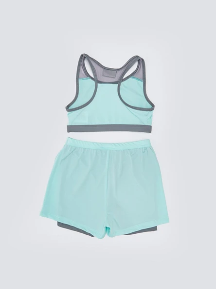 Şort ve taytlı kız çocuk bikini takım - 2