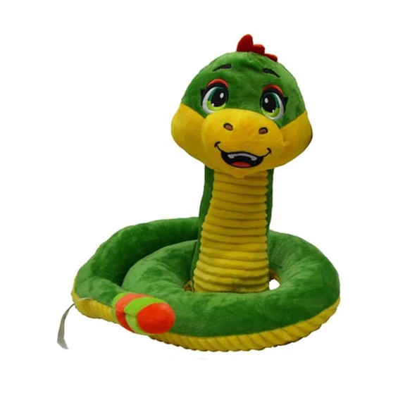 Halley Çıngıraklı Peluş Yılan - Yeşil