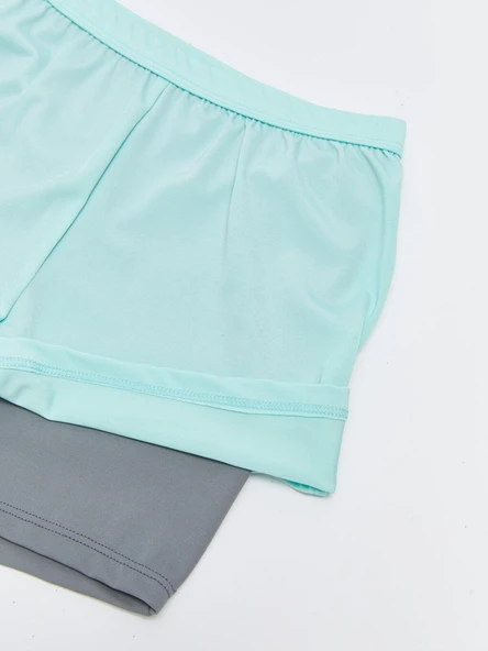 Şort ve taytlı kız çocuk bikini takım - 3