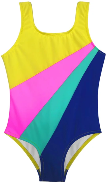 SARI BLOKLU KIZ ÇOCUK MAYO DB20030M