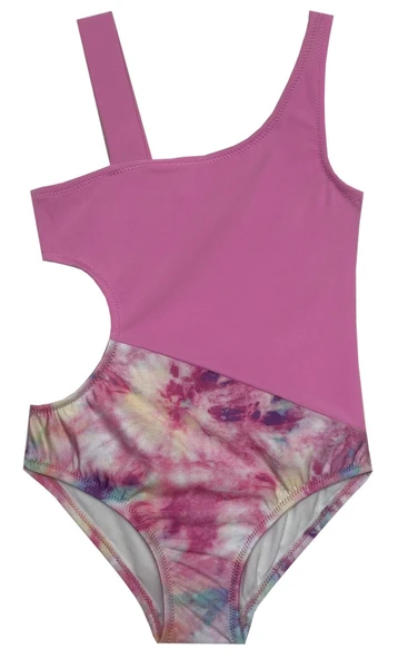 BATİK PEMBE DETAYLI KIZ ÇOCUK MAYO DB200589CM