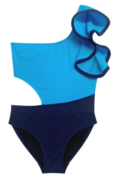 KOLU VOLAN DETAYLI KIZ ÇOCUK MAYO DB200566CM - 5