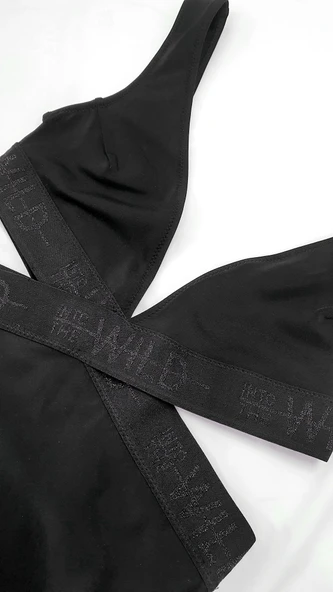 SİYAH GENİŞ ELASTİK ŞERİTLİ MAYO DB200511MA - 3