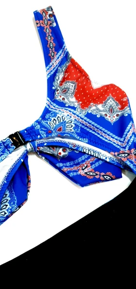 DB20097M FİYONKLU ÖNÜ PENCERELİ SAKS BASKILI MAYO - 3