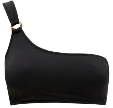 HALKALI SİYAH TEK OMUZLU BİKİNİ ÜSTÜ DB20010BU - 2