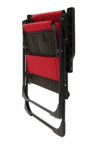 moniev Natura Kamp Sandalyesi Katlanır Piknik Sandalye Oval Bardaklıklı Kırmızı - Resim 6