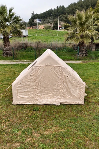 moniev Monicamp 6 Kişilik 4 Mevsim Şişme Kamp Çadırı 6m2 300cm x 200cm x 210cm 420D Kumaş Manuel Pompalı - 4