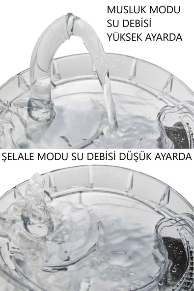 moniev Kedi Köpek Su Kabı Sessiz Şeffaf Otomatik Su Pınarı Su Çeşmesi - 3