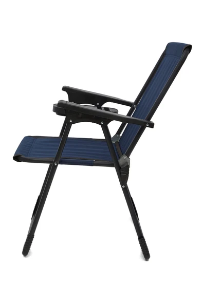 moniev Natura Kamp Sandalyesi Katlanır Piknik Sandalye Oval Bardaklıklı Lacivert - 3