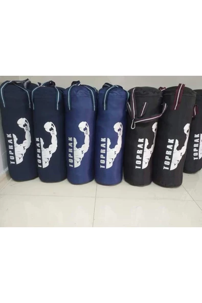 6-9 Yaş Boks Torbası 50Cm Çocuk Boks Torbası Eldiven+Karabina Hediyeli Lacivert - 3