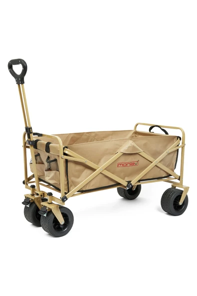 moniev Kamp Arabası Katlanır Taşıma Arabası Büyük Vagon Pazar Alışveriş Araba Frenli Ve Geniş Tekerlekli ürün görseli