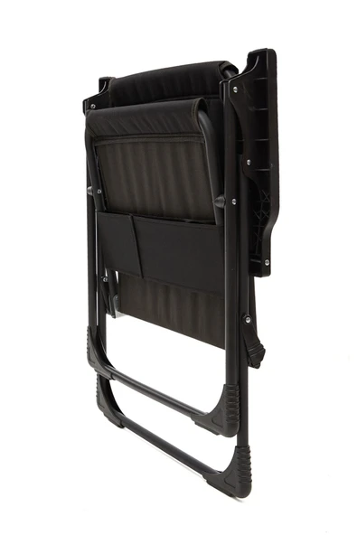 moniev Natura 4 Adet Kamp Sandalyesi Katlanır Piknik Sandalye Dikdörtgen Bardaklıklı Siyah - Resim 6