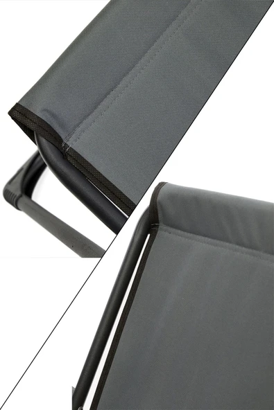 moniev Silva 3 Adet Kamp Sandalyesi Bardaklıklı Lüks Piknik Sandalye Gri - 4