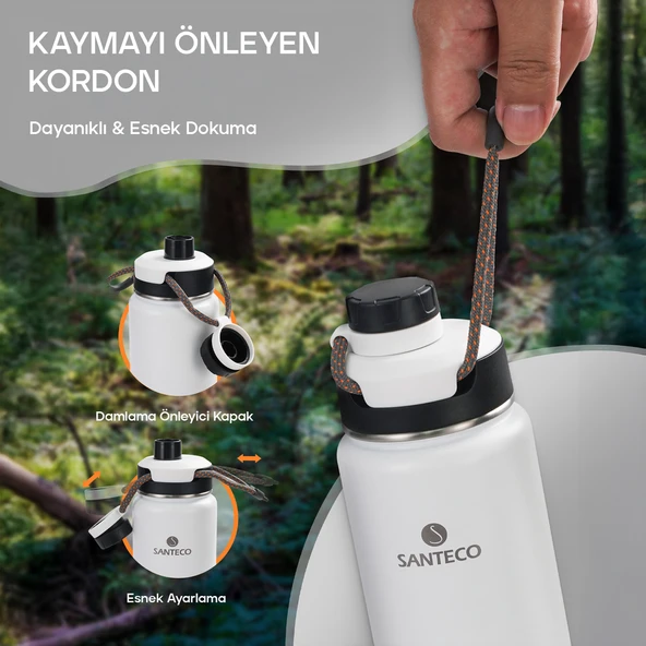 Santeco Ktwo Sporcu Termosu 710 Ml-Beyaz - 7