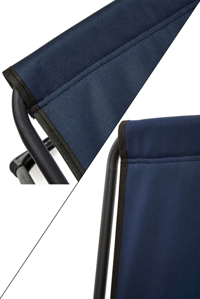 moniev Silva 2 Adet Kamp Sandalyesi Bardaklıklı Lüks Piknik Sandalye Lacivert + Katlanır Mdf Masa - 5