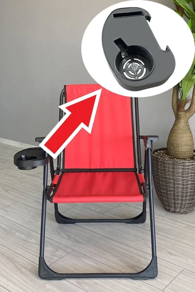 moniev Bardaklık Kamp Sandalyesi Bardaklığı Piknik Sandalye Yan Sehpası - Resim 4