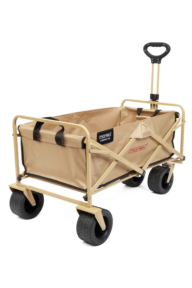 moniev Kamp Arabası Katlanır Taşıma Arabası Büyük Vagon Pazar Alışveriş Araba Frenli Ve Geniş Tekerlekli - Resim 3