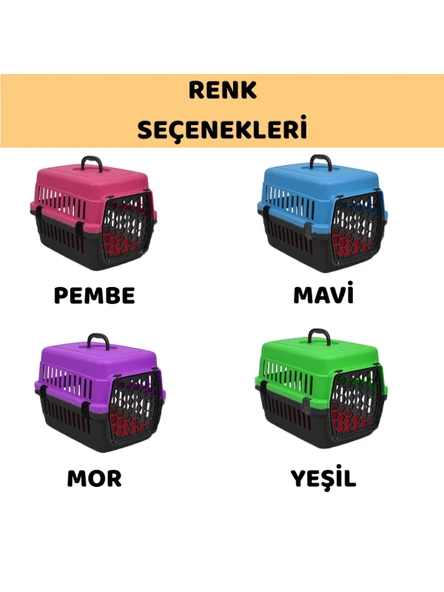 Beylini Kedi Köpek Evcil Hayvan Taşıma Kutusu Yumuşak Zeminli Portatif Seyahat Veteriner Uyumlu Hafif Evcil Hayvan Çantası Pratik Kullanımlı Evcil Hayvan Taşıyıcı Pembe 28X33X45 cm - 5