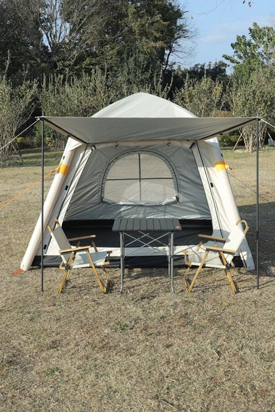 moniev Monicamp 4 Kişilik Otomatik Şişme Kamp Çadırı Dahili Pompalı Şarjlı Motorlu 220cm x 220cm x 175cm - 4