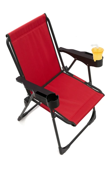 moniev Silva Kamp Sandalyesi Bardaklıklı Lüks Piknik Sandalye Kırmızı ürün görseli