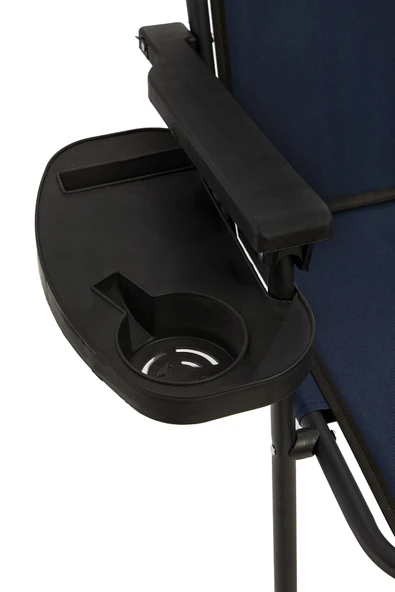 moniev Natura Kamp Sandalyesi Katlanır Piknik Sandalye Oval Bardaklıklı Lacivert - 5