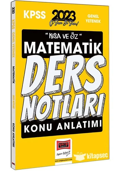 2023 KPSS Kısa ve Öz Matematik Konu Anlatımlı Ders Notları Yargı Yayınları